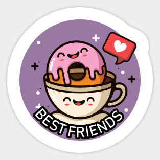 Coffee & Donut - Best Friends Sticker